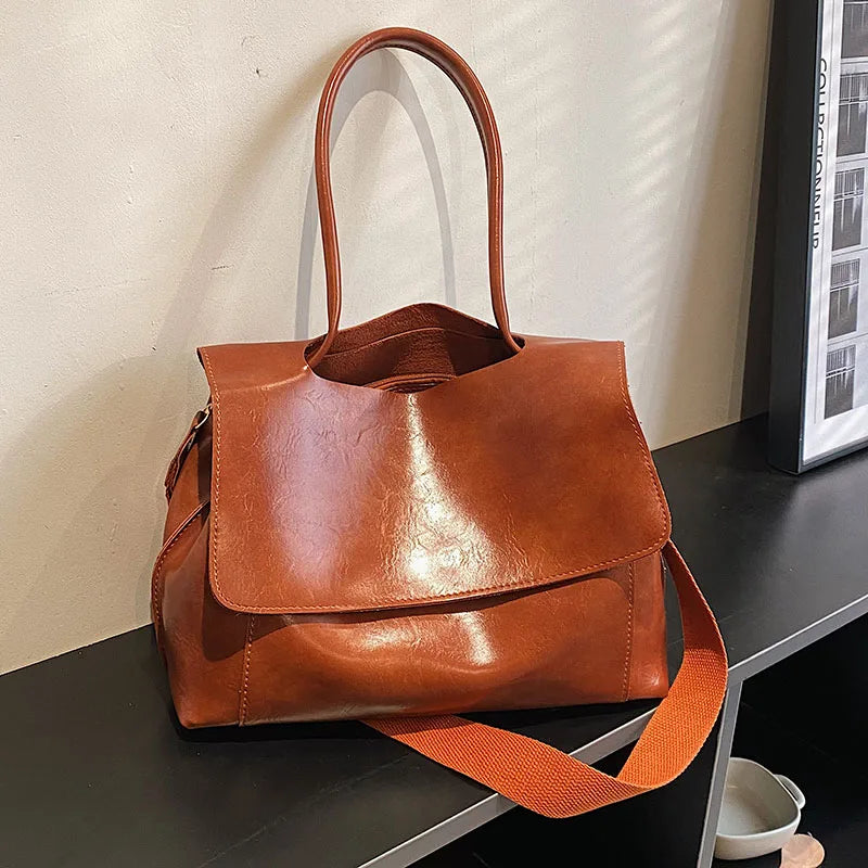 Retro Women Handbag Large Capacity Shoulder Bags for Ladies Casual Tote