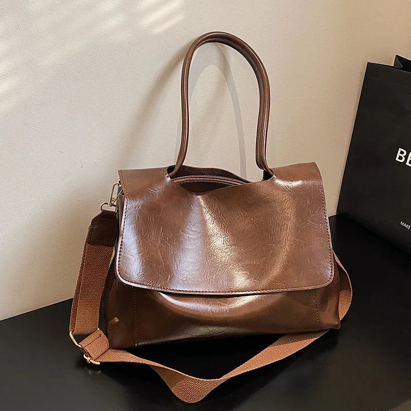 Retro Women Handbag Large Capacity Shoulder Bags for Ladies Casual Tote