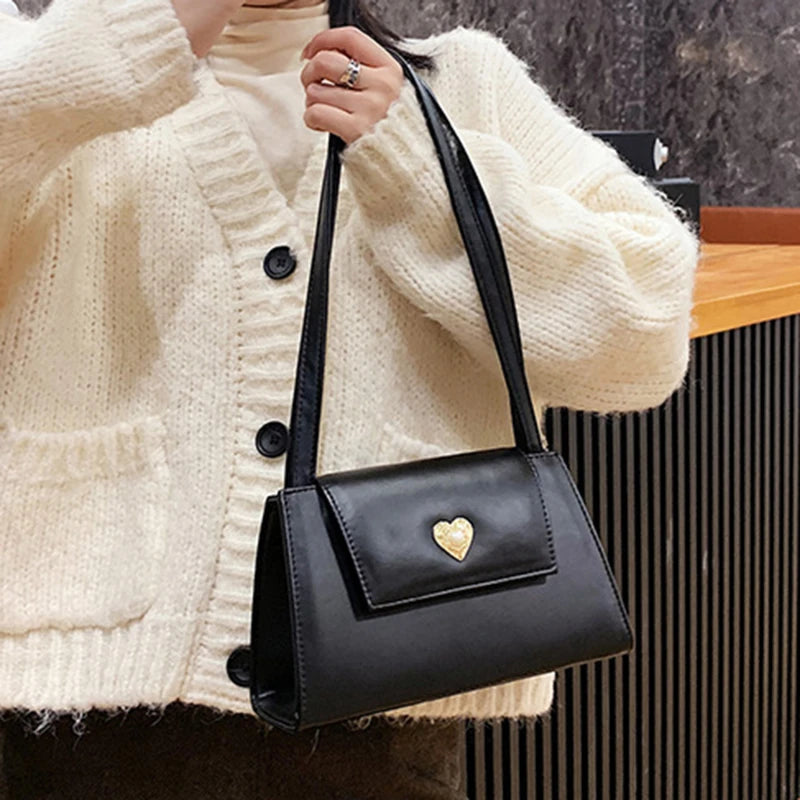 Vintage Red Wine Women Shoulder Bag PU Leather Tote Purse Handbag