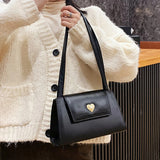 Vintage Red Wine Women Shoulder Bag PU Leather Tote Purse Handbag