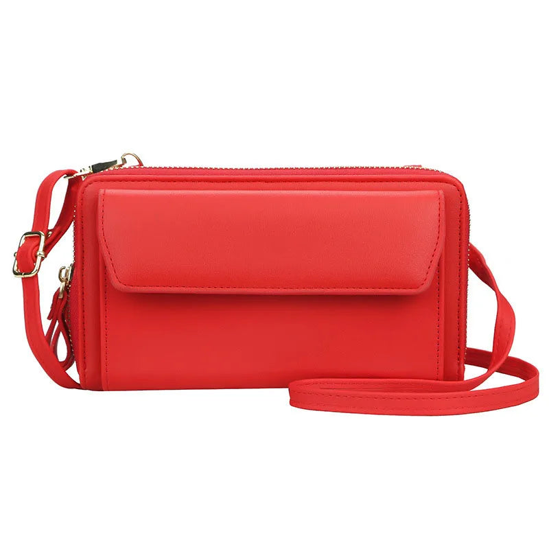 Retro Women's Bag High Capacity Double Zipper Ladies Shopping Totes Shoulder Bag