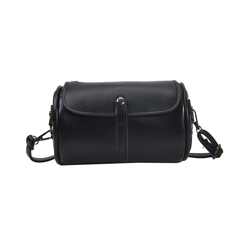 Retro Round Bag Female Crossbody Small Solid Shoulder Bag