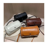 Retro Round Bag Female Crossbody Small Solid Shoulder Bag