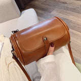 Retro Round Bag Female Crossbody Small Solid Shoulder Bag