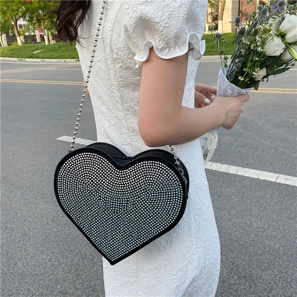 Rhinestone Crossbody Bag for Women Shoulder Purse