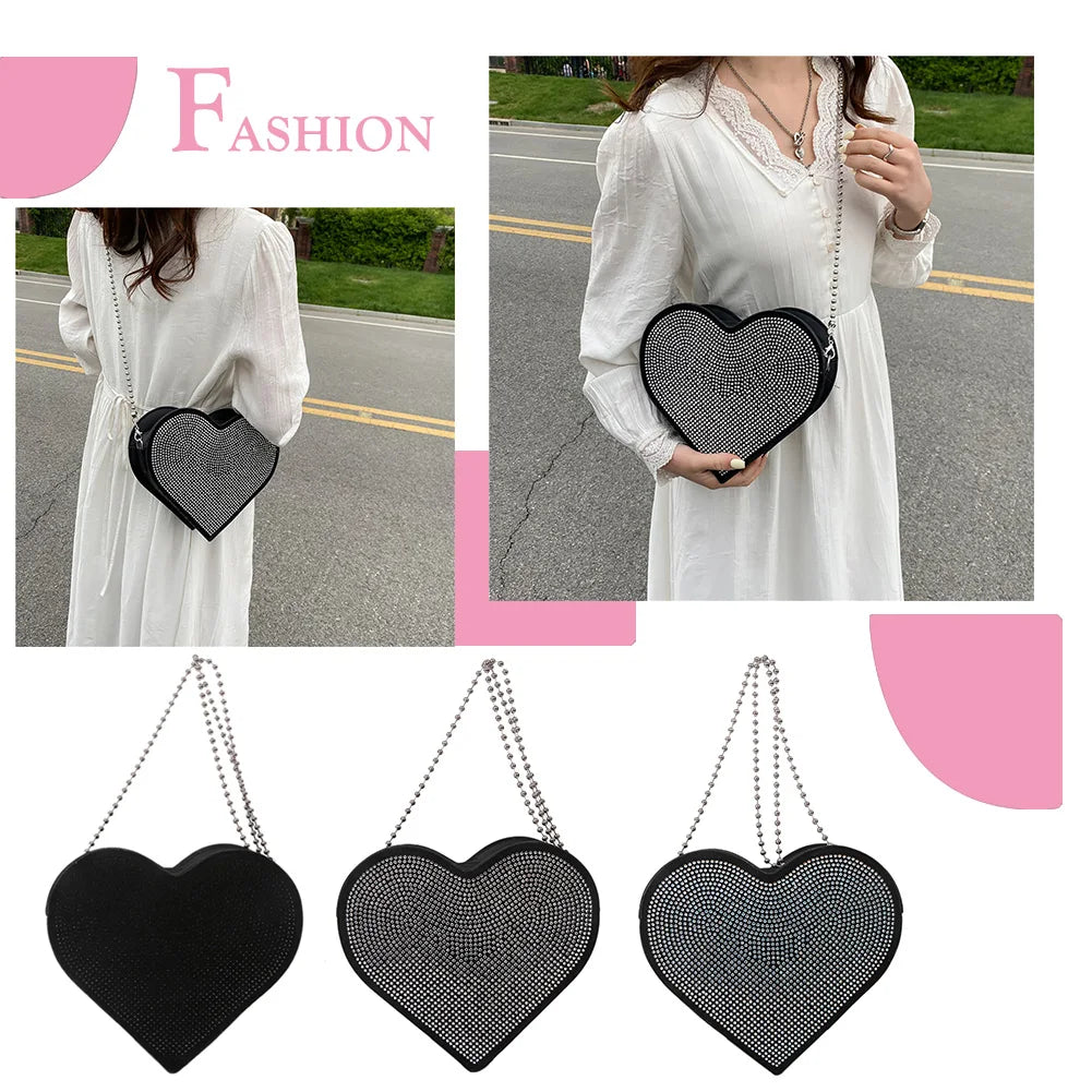 Rhinestone Crossbody Bag for Women Shoulder Purse