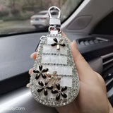 Rhinestones Car Key Holder Crystal Diamond Key Cover Remote Key Bag