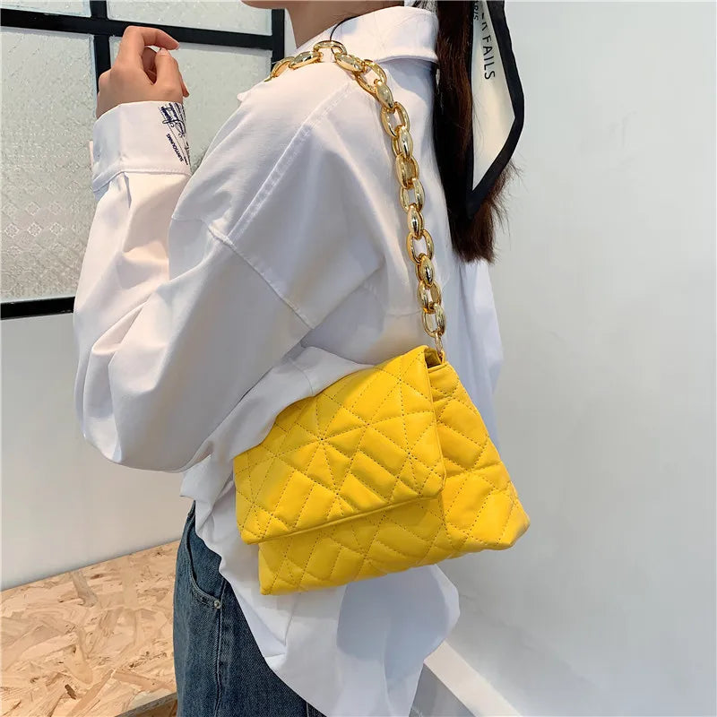 Rhombus Chain Small Women's Shoulder Bag Square Messenger Bag