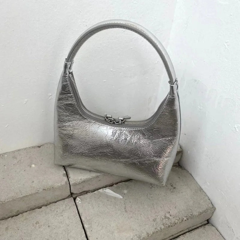 Richme Y2k Silver Ladies Shoulder Bag Casual Sac A Main Femme