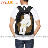 Cat Nap Time Backpack Large Capacity Gym Bag