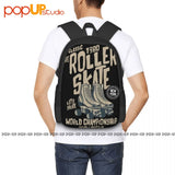 Roller Skate Backpack Large Capacity Print Portable School Bag