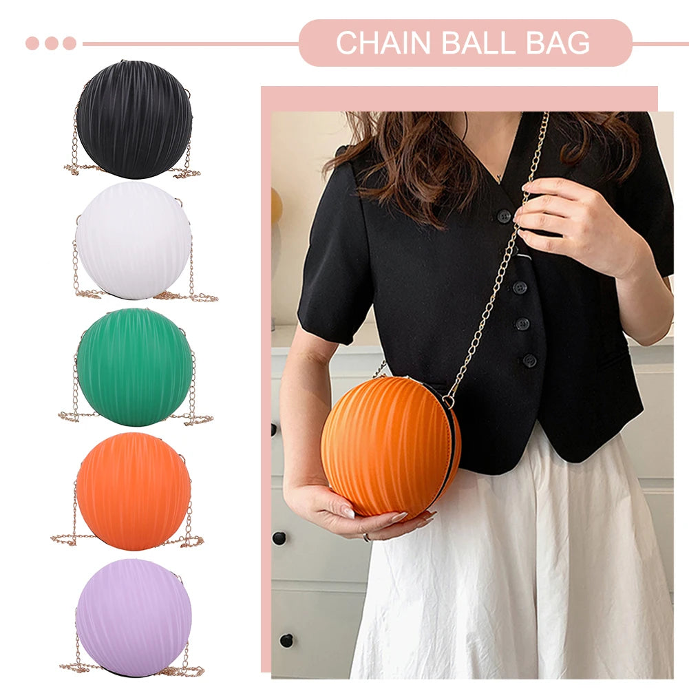 Round Shoulder Bags for Women Small Crossbody Bag Fashionable Decoration