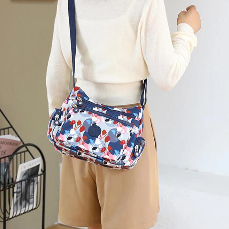 Rural Style Cloth Crossbody Ladies Casual Shoulder Bag Nylon Waterproof Handbag