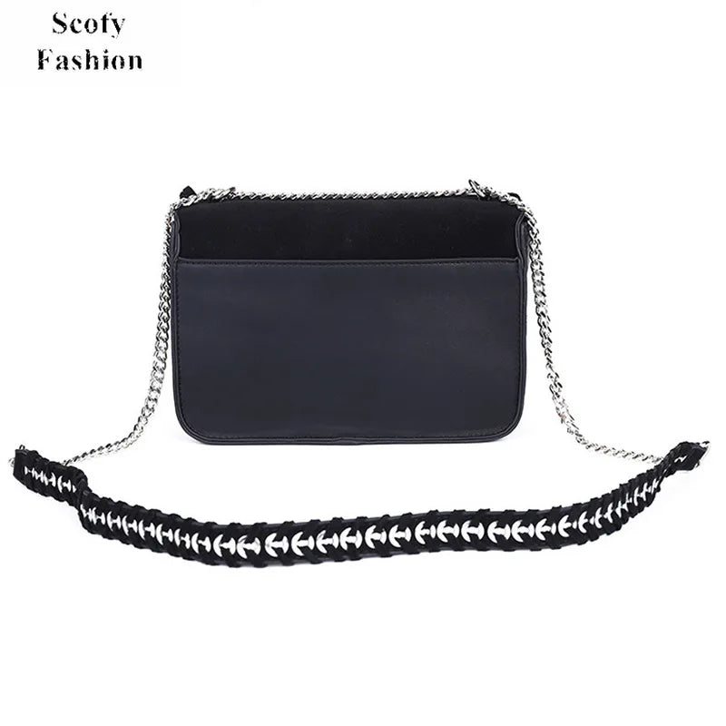 SCOFY Mini Flap Crossbody Bags Soft Suede Chain Tassel Shoulder Bags for Women