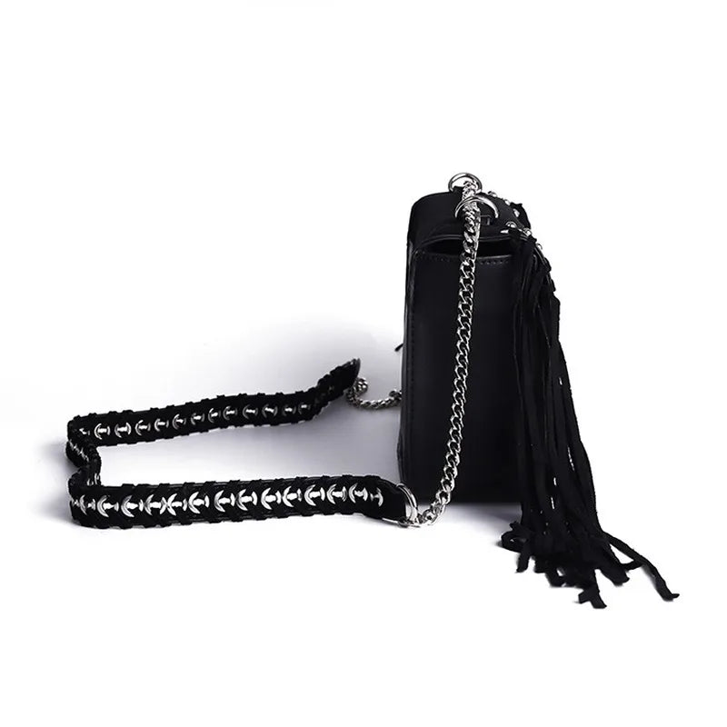 SCOFY Mini Flap Crossbody Bags Soft Suede Chain Tassel Shoulder Bags for Women