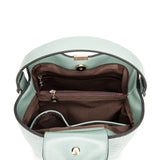 SCOFY Serpentine PU Leather Bucket Bag Small Handbag Crossbody Bag