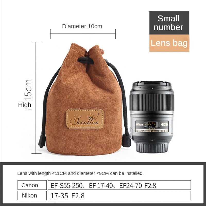 Lens Sack Storage Bag Shockproof For Various Brands Of Lens Bags