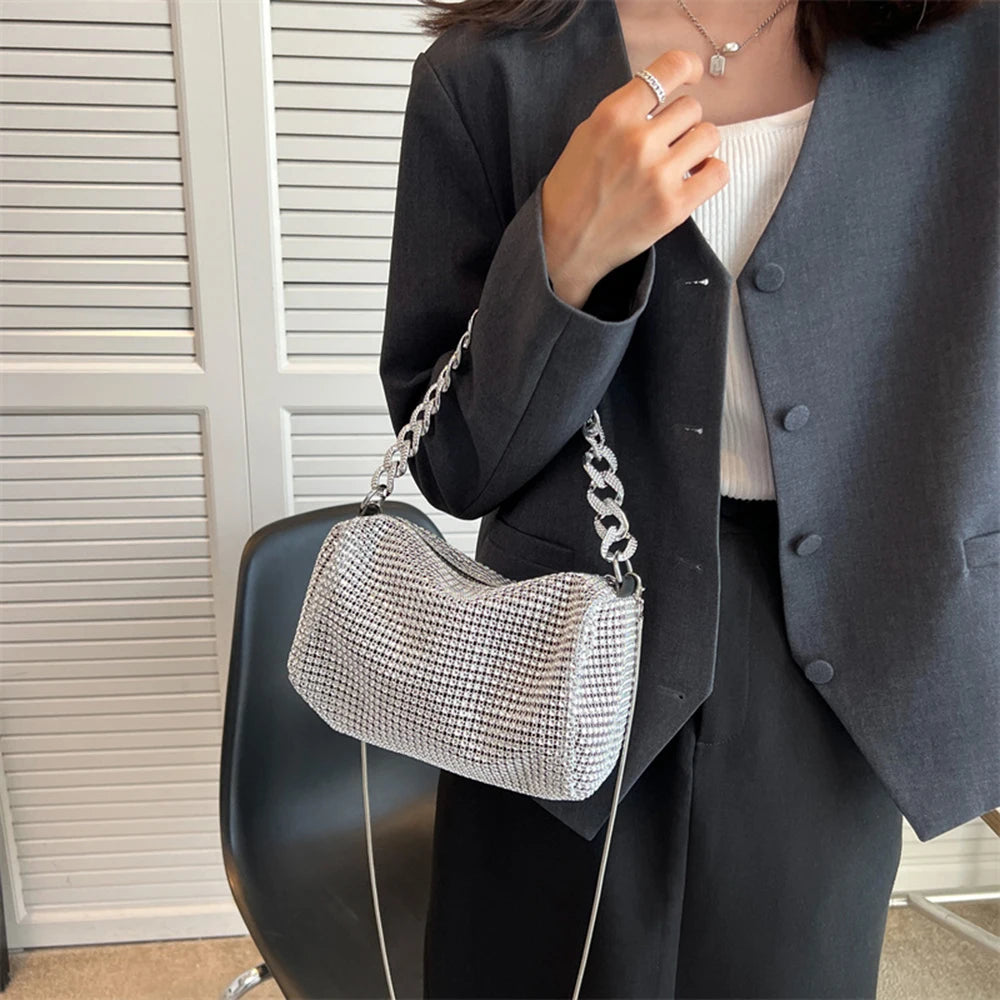 Diamonds Knitting Shoulder Bags CrossBody Bag