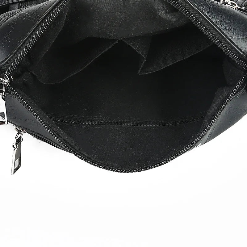 Women Messenger Bag Washed PU Leather Shoulder Bag Casual Square Bag