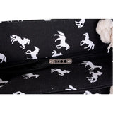Canvas Horse Print Shoulder Bag Casual Sling Handbag
