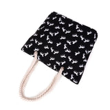 Canvas Horse Print Shoulder Bag Casual Sling Handbag