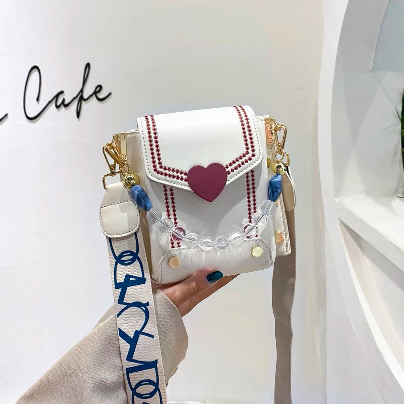 Red Mini Shoulder Bag for Women Girls Crossbody Purse