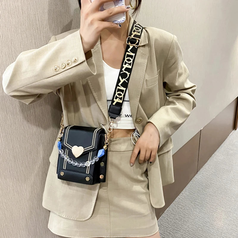 Red Mini Shoulder Bag for Women Girls Crossbody Purse