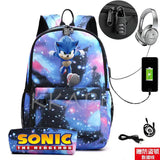 Colorful Waterproof USB Charge School Backpack for Teens