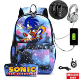 Kids Backpack Set Canvas Schoolbag 2pcs + Pencil Case