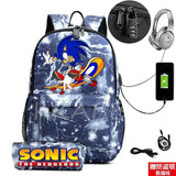 Kids Backpack Set Canvas Schoolbag 2pcs + Pencil Case