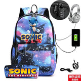 Kids Backpack Set Canvas Schoolbag 2pcs + Pencil Case