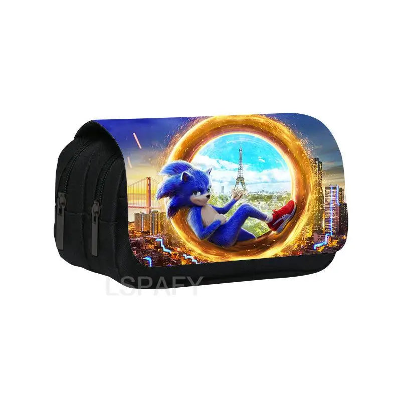 Cartoon Print Pencil Bags High Capacity Pencil Pouch