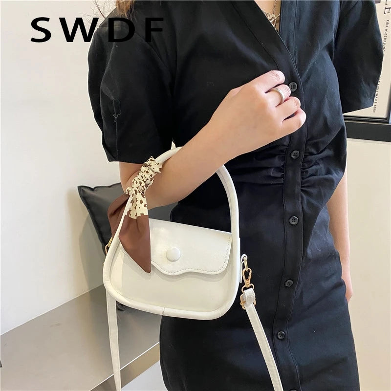 Ribbon Women Shoulder Bag Small Handbag Crossbody Purse