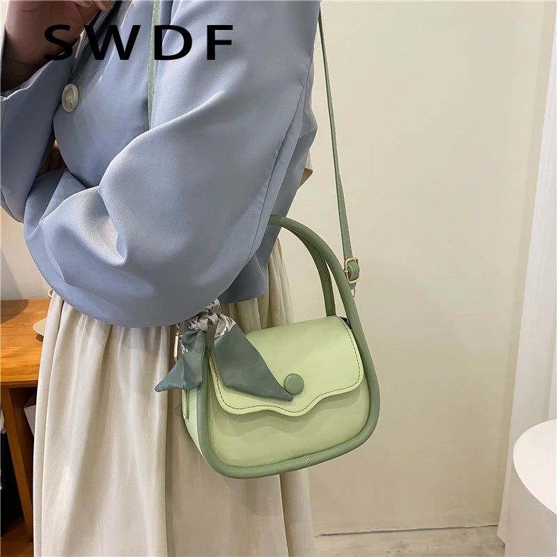 Ribbon Women Shoulder Bag Small Handbag Crossbody Purse