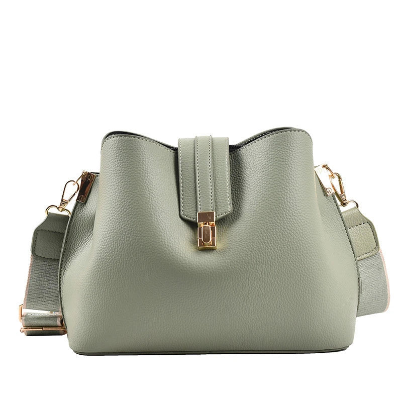 Red Casual Shoulder Bag with Wide Strap