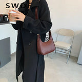 Casual Crossbody Shoulder Bag for Women in Pu Leather