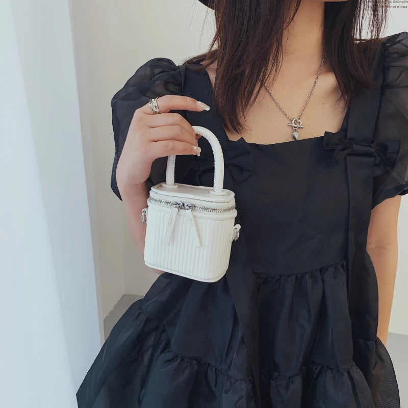 Green PU Leather Crossbody Bag Short Handle for Women