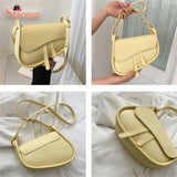 Saddle Small Shoulder Crossbody Bags For Women Trends Mini PU Leather