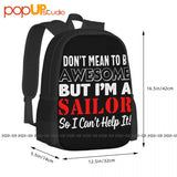 Sailing Sailor Boat Backpack Large Capacity Awesome Design