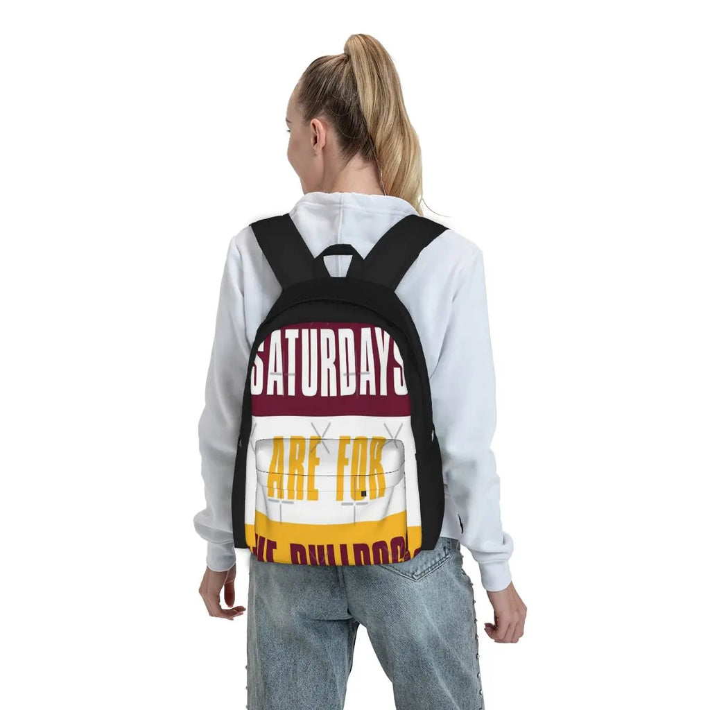 Bulldogs Backpacks School Bag Vintage Handbag