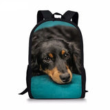 Sausage Dog Kids School Bag for Boys Girls