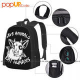 Evil Piggy Backpack Large Capacity School Gym Bag