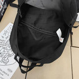 Casual Nylon Waterproof School Backpack Grey