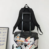 Casual Nylon Waterproof School Backpack Grey