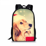 Schnauzer Pet Dog Prints School Backpack for Children