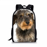 Schnauzer Pet Dog Prints School Backpack for Children