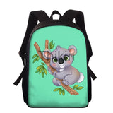 Cartoon Koala Print School Bag for Teenage Girls
