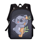 Cartoon Koala Print School Bag for Teenage Girls