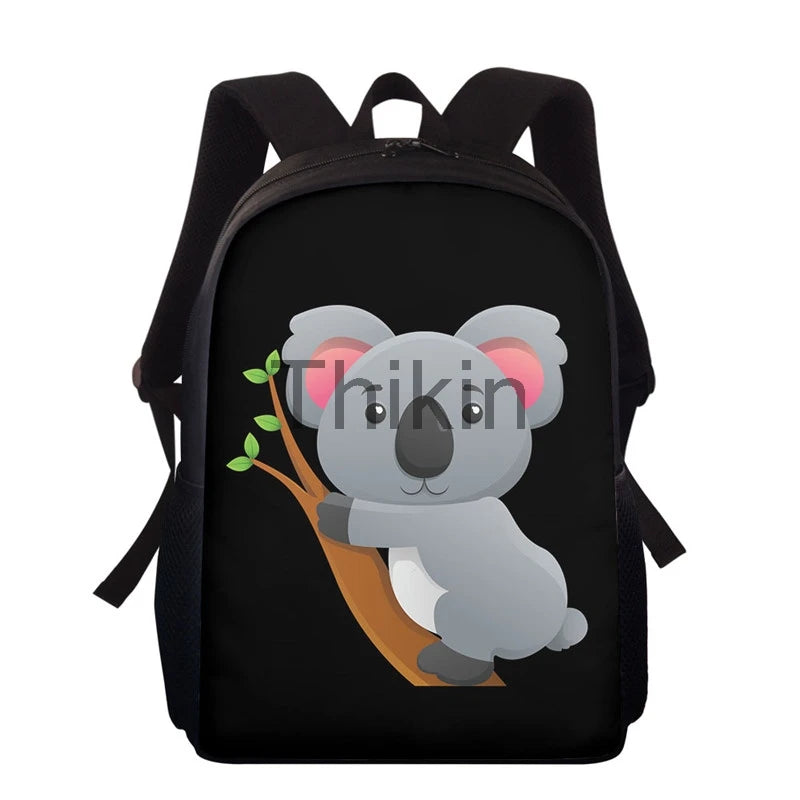 Cartoon Koala Print School Bag for Teenage Girls