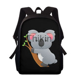 Cartoon Koala Print School Bag for Teenage Girls